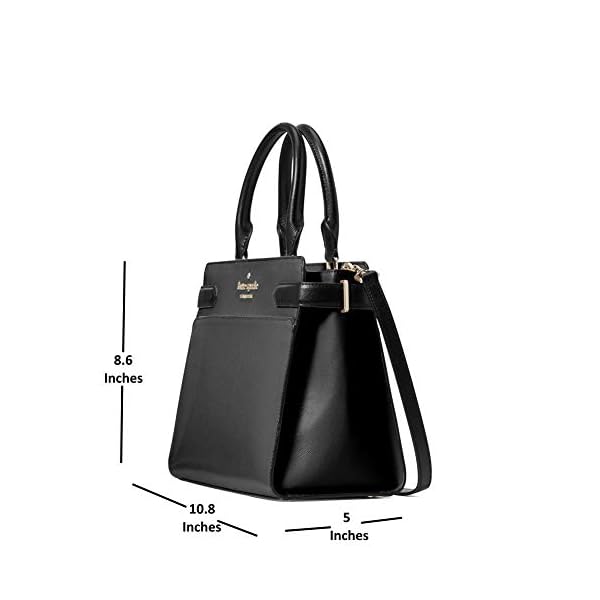 Kate Spade Staci Medium Satchel Crossgrain Leather Black