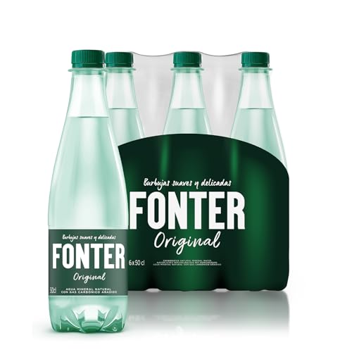 Fonter Agua Mineral con Gas, 6 x 500ml