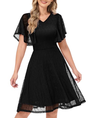 Wedtrend Mother of Bride Dress for Wedding Guest Cocktail Dress Black S