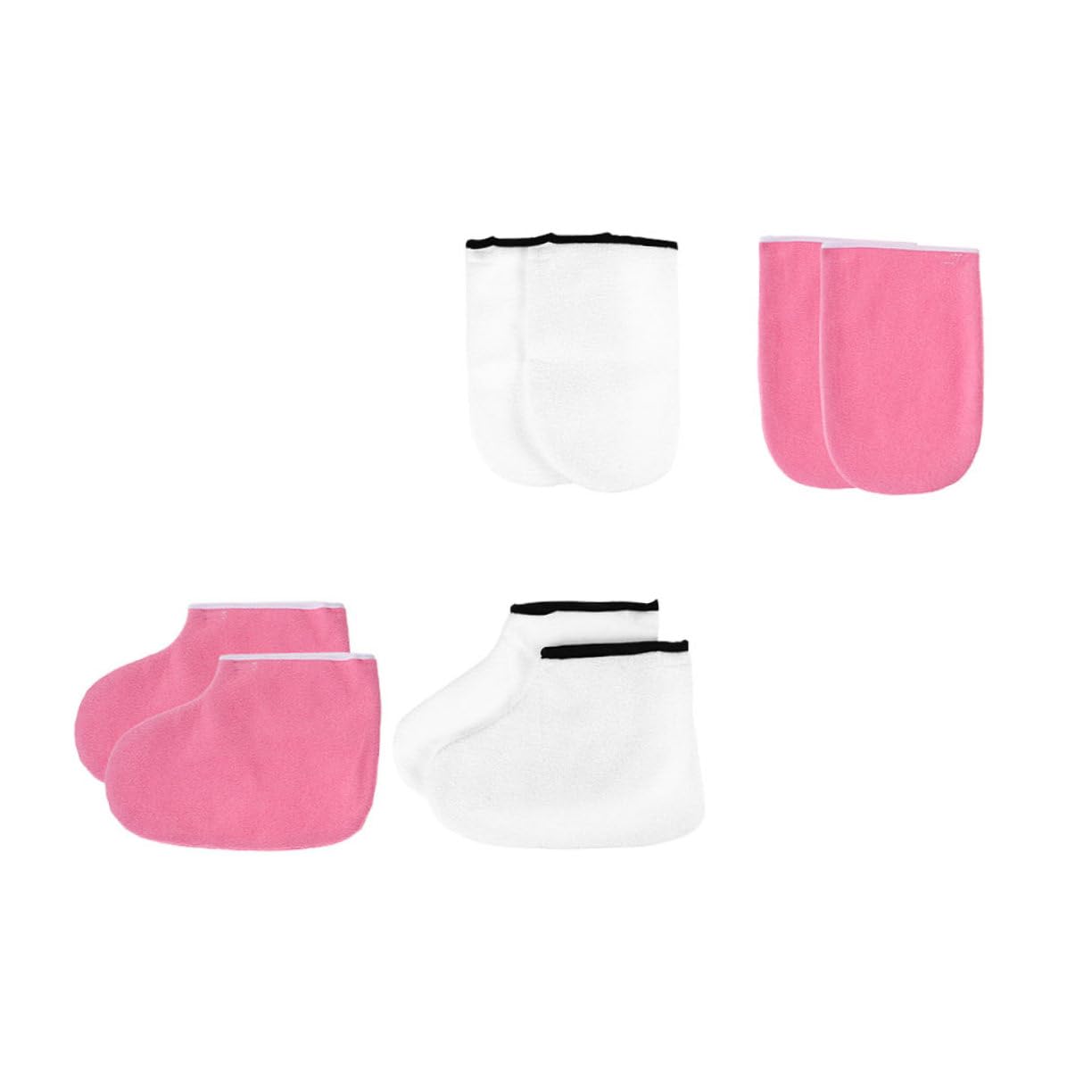 FRCOLOR 2 Sets Leather Horn Boots Foot Spa Kit Paraffin Moisturizing Hand Gloves Practical Wax Heat Cover Spa Tanning Mitt Wax Heat Foot Cover Heated Glives Foot Hot Wax Polyester Lining