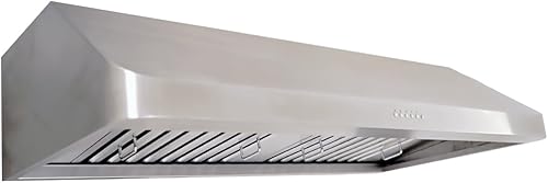 PROLINE - Campana extractora de pared de 42 pulgadas, canalizada, 900 CFM, acero inoxidable, luces LED, motor de soplador ultra silencioso, 4