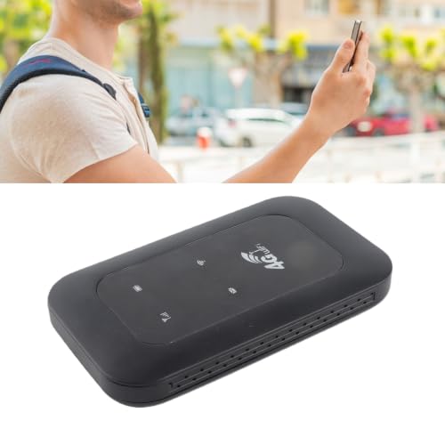 Image of LICAEVEY 4G 5G Portable WiFi Hotspot, 300Mbps High Speed Mobile Router with SIM Card Slot and LED Display, 10h Battery for Travel, Supports 10 Devices, for Travel, Home, Gaming