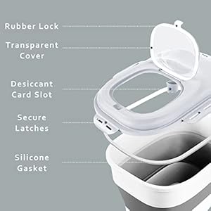 Cereal-Rice-Food-Storage-Containers-Collapsible-20-to-50-Lbs-Dispenser-Bin-with-Rolling-Wheel-Airtight-Locking-Lid-Dog-Pet-Cat-Flour-Sugar-Plastic-Leakproof-Sealable-Large-Kitchen-Pantry-Holder - Cucciolini Doodles   Cereal-Rice-Food-Storage-Containers-Collapsible-20-to-50-Lbs-Dispenser-Bin-with-Rolling-Wheel-Airtight-Locking-Lid-Dog-Pet-Cat-Flour-Sugar-Plastic-Leakproof-Sealable-Large-Kitchen-Pantry-Holder