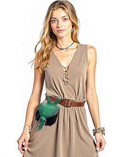Image of Leather Belt Pouch Medieval Vintage Renaissance Viking LARP Cosplay Costumes Drawstring Coin Purse Phone Holder Waist Bag (Leaf Black)