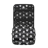 Bioworld Disney Mickey Mouse Heads 6.5' Black Folding Hanging Toiletry Travel Bag