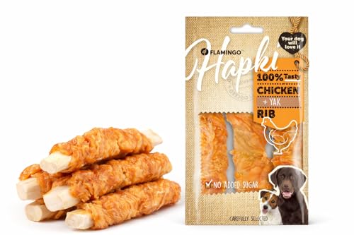 friandises pour Chien - hapki Rib - Poulet - Riche en proteines - 100g