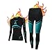 NOOYME Thermounterwäsche Damen Atmungsaktiv und Thermowäsche Set Funktionswäsche Damen Anti-bakteriell und Flexibel Skiunterwäsche Damen Warme Unterwäsche für zu Hause und Sport im Herbst Winter