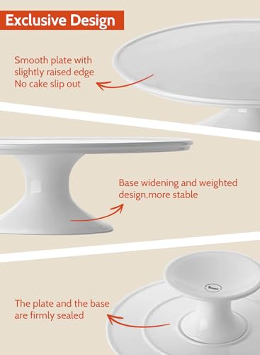 Sweese 12-INCH CAKE STAND 12-Inch Porcelain Cake Stand, Round Dessert Stand thumb #6