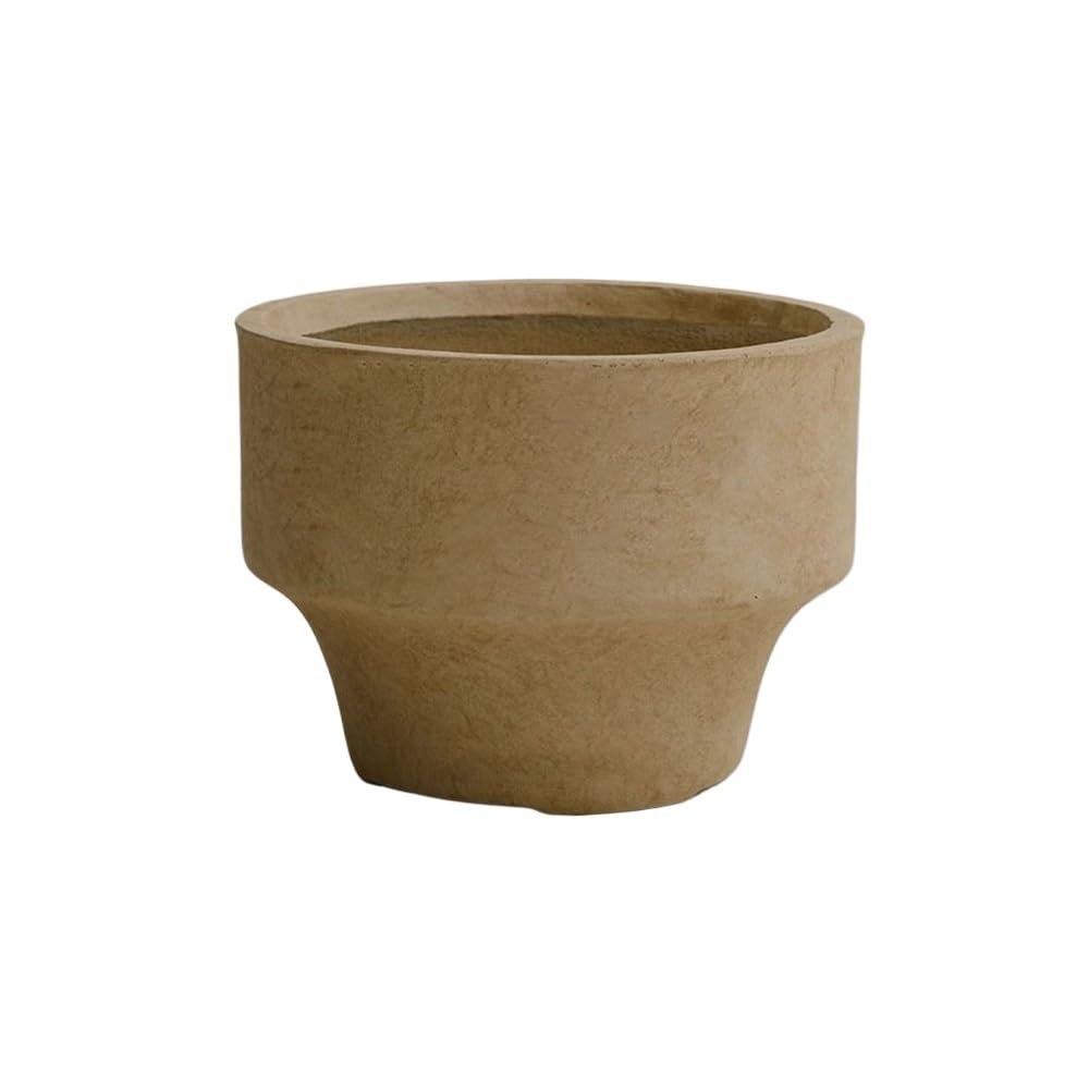 L8p2B5s7 Garden Pots Round Planter with Drainage Holes Magnesium Clay Flower Pot for Bedroom Balcony
