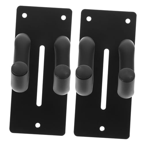 Totority Elegant Guzheng Wall Mount Hooks 2pcs Acoustic Holder Rack Iron Sponge Material Black