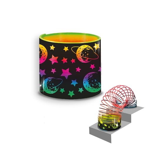 SCIVOLA GIÚ PER LE SCALE - Divertiti ad osservare come questo simpatico giocattolo a molla rimbalza giù per le scale, quasi per magia! Imperdibile giocattolo che cammina per le scale!