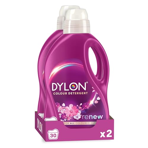 Dylon Blossom Detergent Pack of 2 (30 Wash Loads) total 60 Wash Load | Liquid Laundry Detergent for all Coloured Clothes, Colour Washing Detergent to Revitalise Colours and renew in every wash