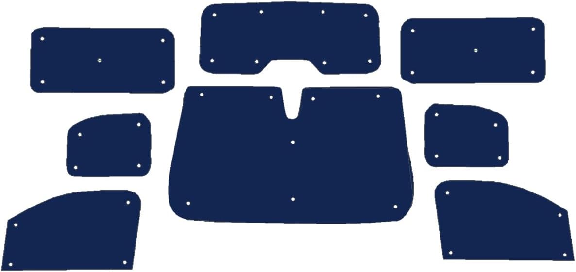 Window Blind Kit Compatible with Citroen Dispatch (Years 2017-Date) (Full Set SWB + Tailgate) with Backing Colour in Black, Reversible