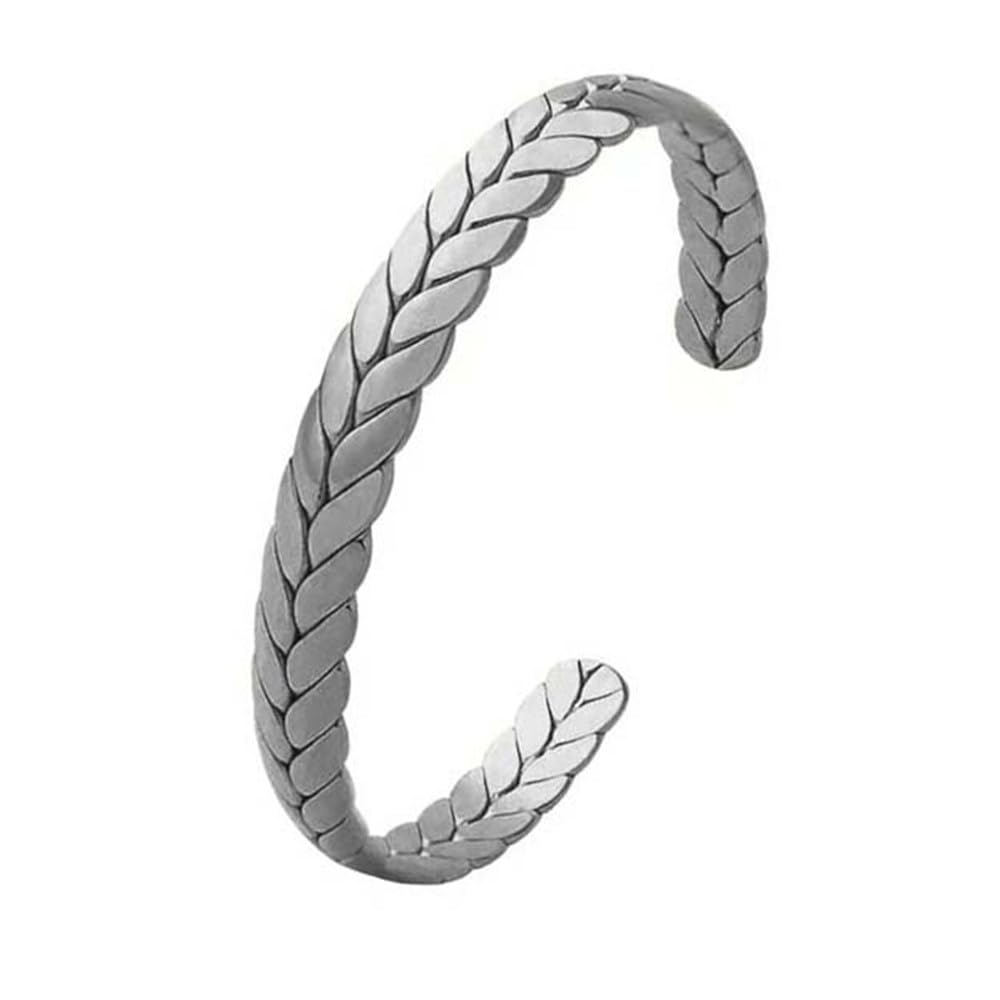 EENSYWEENSY Wide Open Wheat Bracelets - Adjustable Weave Style Bangle Cuff Bracelet Trendy Jewelry for Men Women