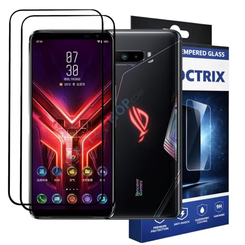 Image of Military-Grade Tempered Glass Screen Protector Compatible for Asus ROG Phone 3 with Edge to Edge Coverage - Case Friendly, Anti-Scratch & Bubble-Free Installation Kit (Pack Of 2)