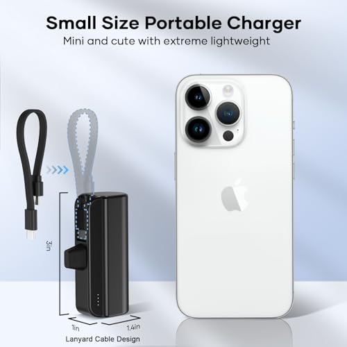 Cojion 5000Mah Mini Portable Charger Compatible With Iphone 14/13/12/11/Xr/Xs/X/8/7/6, Mfi Certified Ultra-Compact 20W Pd Fast Charging Power Bank Small Cute Battery Pack thumb #1