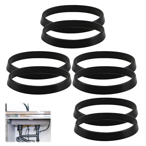 VYNZOR Guarnizione Lavello Cucina, Lavello da Cucina Tubo di Scarico Tappo di Chiusura Guarnizione 40mm Guarnizione di Scarico Scolapiatti Anello di Tenuta Rondella di Gomma, 8 pezzo