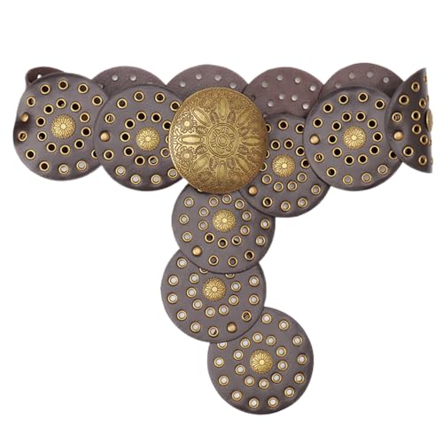 Cowgirl Belts for Women Western Belt Vintage Boho Cowgirl Belt PU Leather Chunky Belt for Skirts Pants Dress Cowgirl Accessories for Women 39.4x3.5.