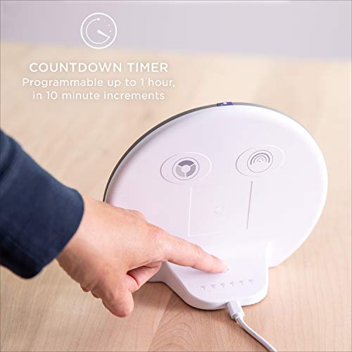 Verilux® Happylight® Alba - New Round Uv-Free Led Therapy Lamp, Bright White Light With 10,000 Lux, Adjustable Brightness, Color, And Countdown Timer #TOP3