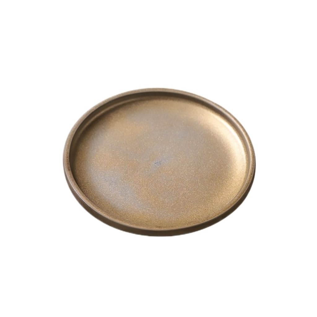 GTHTUHFD Kung Fu Tea Tray Antique Ceramic Pot Holder Chinese Dry Brewing Tray Round Tea Tray Retro Tea Tray Refreshment Tray Tea Room Tray