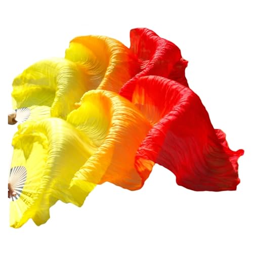 Abanico de seda degradadas para danza del vientre multicolor S-XXL 4