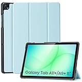 CoBak Coque Étui pour Samsung Galaxy Tab A11+ Plus 2025 (SM X230/X236B) / A9+ 2023 (SM X210/X215/X216/X218) 11 Pouces, Étui en Cuir PU à Trois Volets avec Fonction Veille/réveil Automatique