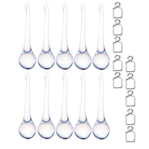 10pcs 3.15inch Large Crystal Raindrop Chandelier Parts Home Decoration Hanging Pendants Ornaments DIY