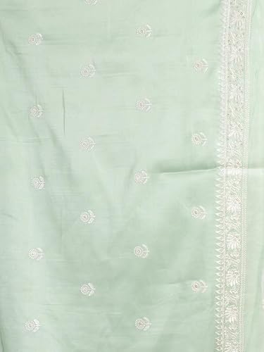 KK KAVVYA green tussar silk saree in tussar silk – image 5