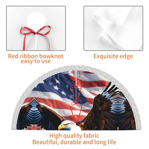 Tapis de sapin aigle imprimé et drapeau américain de qualité - 6
