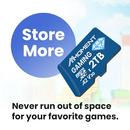 Image of MMOMENT MM23 PRO 2TB microSDXC Card for Gaming | A2 V30 U3 | Read Up to 160MB /s, Write Up to 130MB /s | Handheld Gaming Devices