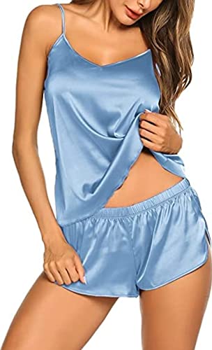 Image of Women's Satin Soft Top and Shorts Set Nightsuit for Womens