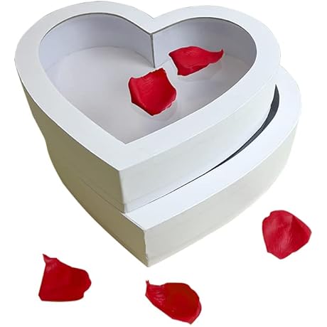 Heart Shaped Box with Clear Lid Flower Arrangement