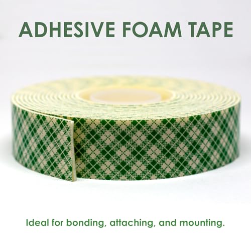 Image of Double Sided Foam Tape, 4016, 1 inch x 36 Yards, White, Heavy Duty, Double Coated Polyurethane Foam Tape, Perfect for Indoor Mounting, Bonding, Attaching, Crafting, Card Making Projects