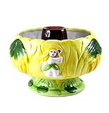 Tiki Volcano Ceramic Drink Bowl - 32 Ounces Scorpion Cocktail Vessel