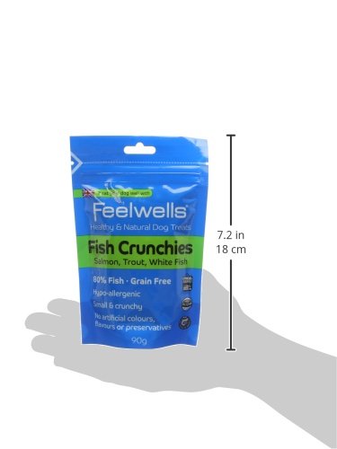 Feelwells Fish Crunchies, Healthy and Natural Dog Treats, 80% Fish (Salmon, Trout, White Fish), Grain Free, Hypo-Allergenic - Image 3