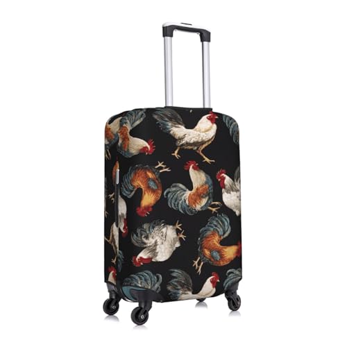 French Roosters Print Suitcase Cover Luggage Protector Washable Elastic Fashionable Travel Gear Cover3