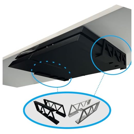 R-Satz Shop PS4 Halterung passend für Playstation 4 Sony Tisch Halter Konsole Zubehör Aufbewahrung Platzsparend Mount Gaming Setup (Weiß)