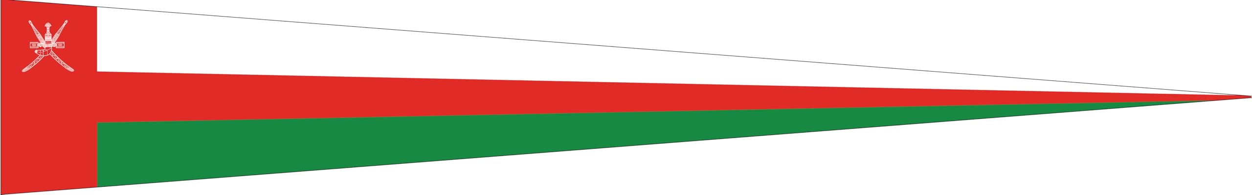Drapeau Oman 60x40 fanion national tricolore pour pavillon mural et rassemblement