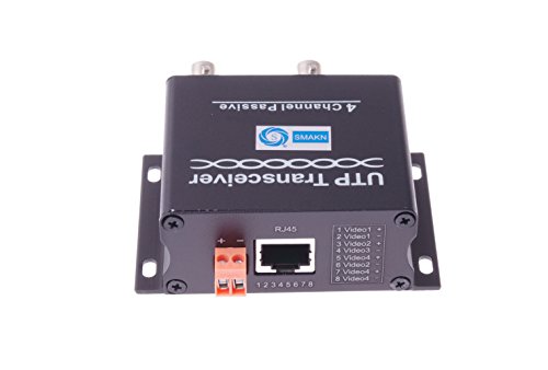Smakn 1 Pcs 4 Channel Video Balun Bnc To Utp Rj45 Passive Transceiver #TOP3
