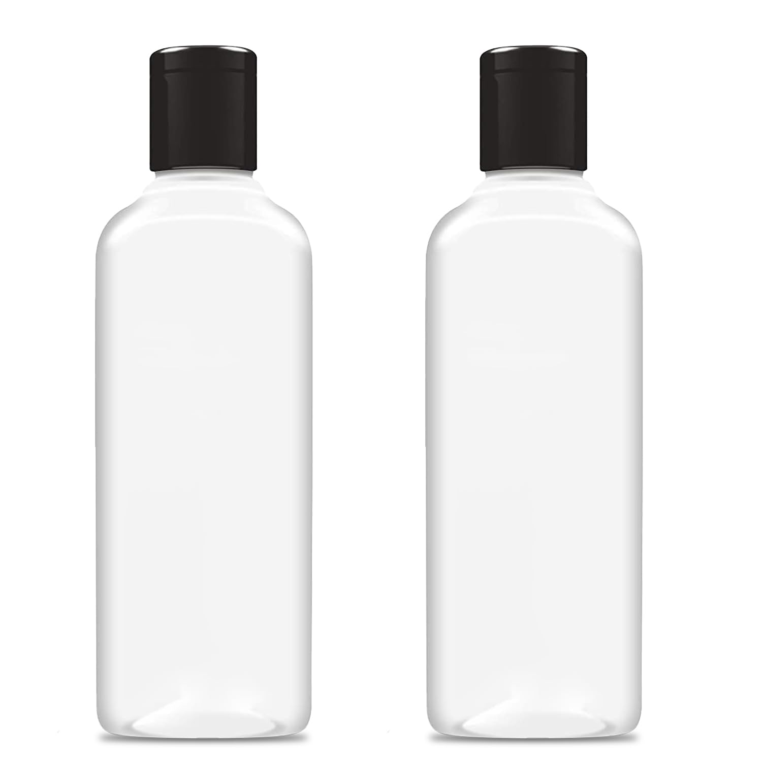 JOYUS 200ml Squeeze Bottle with Flip Top Cap, Empty BPA-Free Refillable Container For Shampoo, Lotions, Liquid Soap, Creams, Liquid Cosmetic Travel Size Transparent Bottle, Black Flip-Top, Set of 2-picture-8