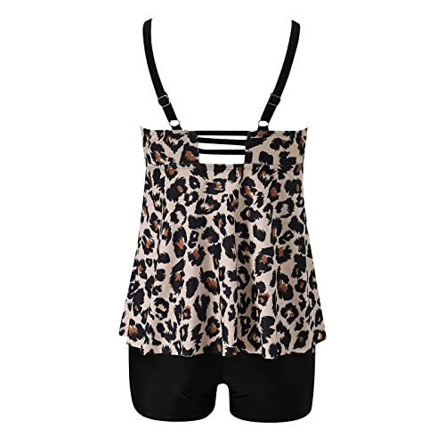 Traje de banho feminino com controle de barriga de duas peças com shorts esportivos femininos, K-141
