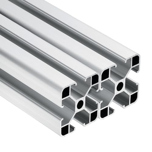 Image of sourcing map 2Pcs 500mm 4040 Aluminum Extrusion Profile, European Standard Anodized Linear Rail for 3D Printer Part, CNC Machine, Linear Rail Guide (Silver, 1.5mm)
