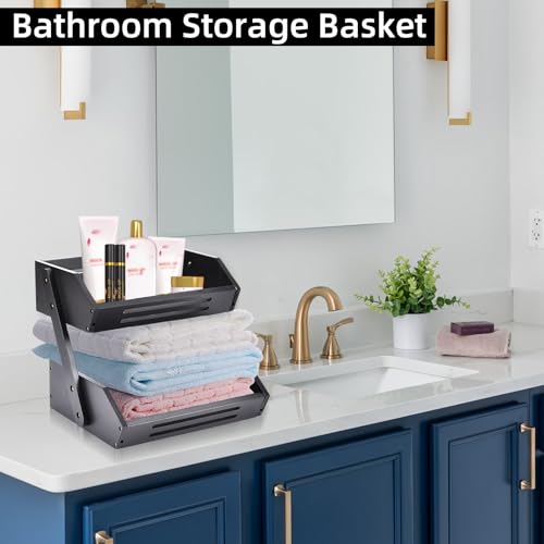 Bamboo Fruit Basket, 2 Tier Fruit Bowl for Kitchen, Fruit Stand Holder for Fruit and Vegetables Storage, Idea Home Kitchen Countertop Organizer - Image 8