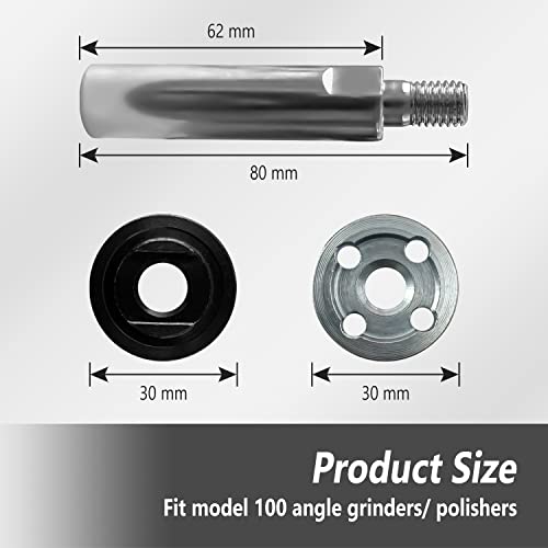 Geiomoo M10 Thread Angle Grinder Extension Rod With Pressure Plates, 100 Type Polishing Machine Adapter Lever (80Mm) #TOP1