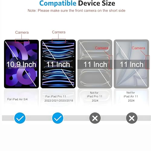 Image of OHAYO 9H Military-Strength Car Display Screen Protector for iPad Air 11 Inch (M2 2024 & Air 4th /5th Gen 10.9 inch) | Ultra Hard Scratch Resistant Film, HD Clear, Bubble-Free, Not Tempered Glass, Touch Sensitive Protective Layer
