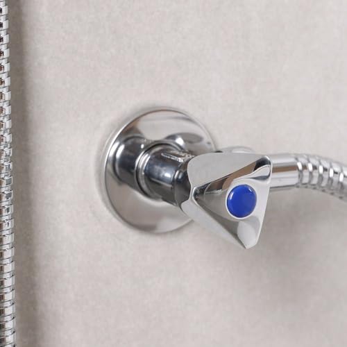 Milano Heavy Duty Angle Valve ½ Inches For Kitchen, Bathroom | Heavy Duty Chrome Water Flow Control Tap | Brass With Chrome Coating Body Turn Water Shut Off Faucet Valve | Modern Bathroom Fixtures