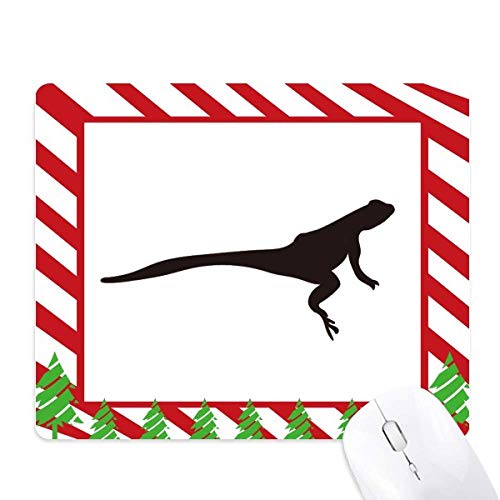 Tapis de souris noir Lizad en caoutchouc motif animal pour ordinateur
