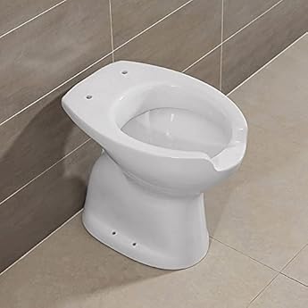 Foto di Water per disabili con apertura frontale, H. 51 cm, design ergonomico in ceramica bianca lucida