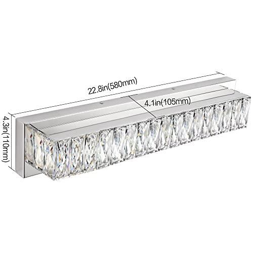 Zuzito Crystal Dimmable Bathroom Vanity Lighting Fixtures 7500 Modern Led Vanity Lights Over Mirror White Light #TOP3