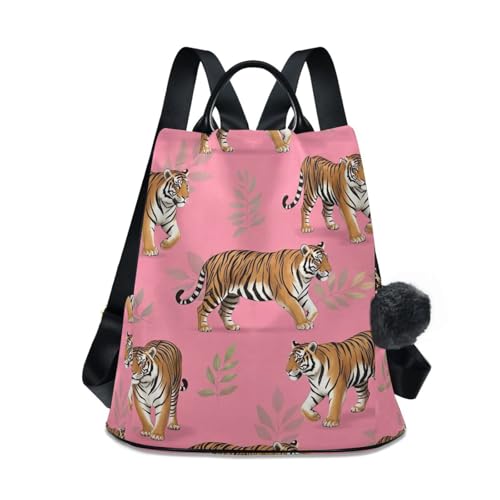 Sac à dos antivol pour femme motif tigre mignon idéal randonnée et voyage